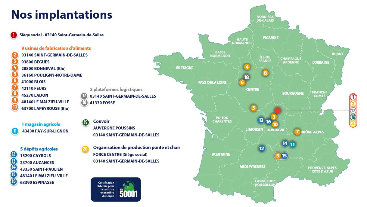 Nos implantations Tellus